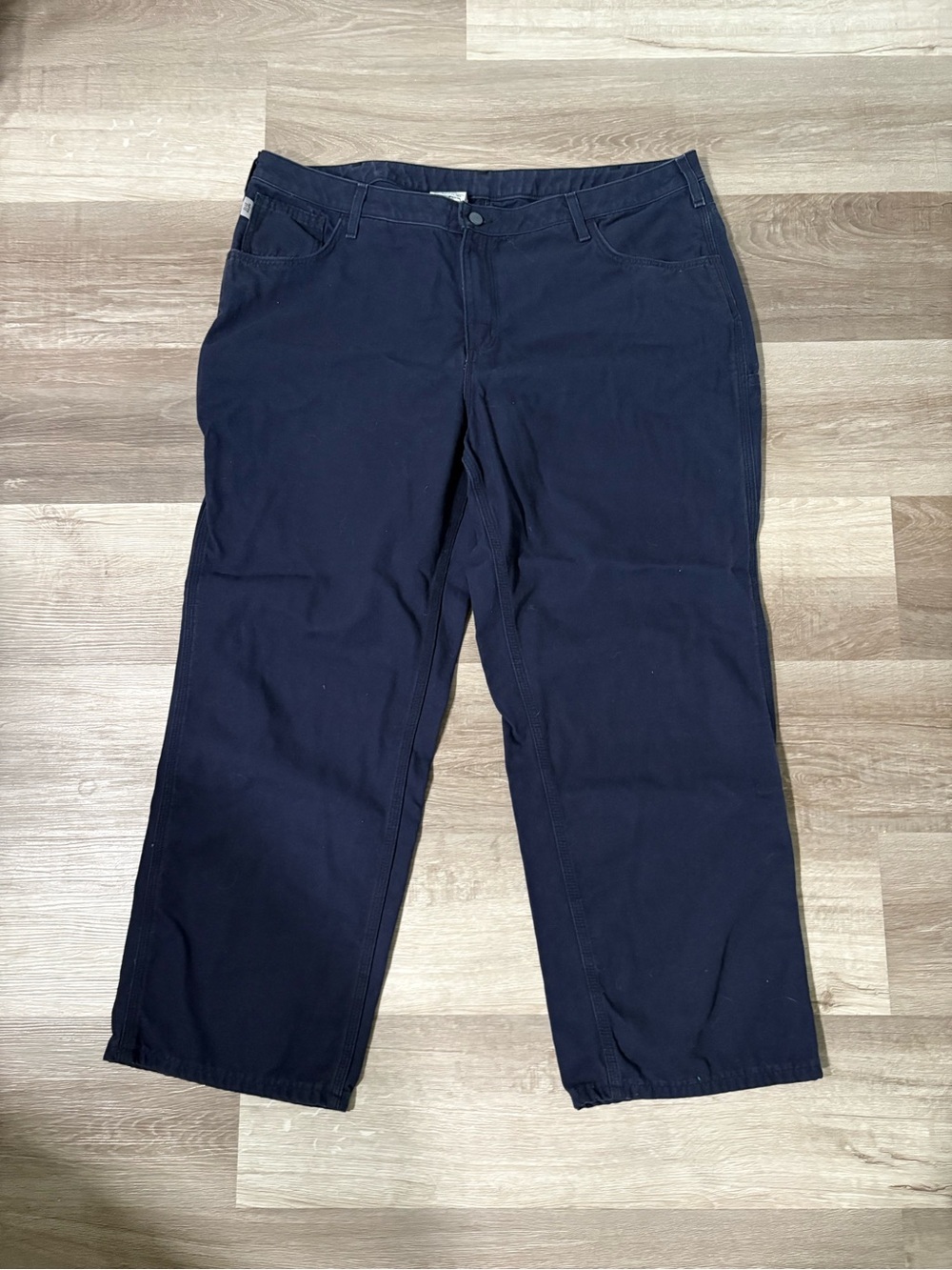 Carhartt Flame Resistant Work Navy Straight-Leg Pants